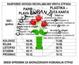 Obavijest o odvozu otpada