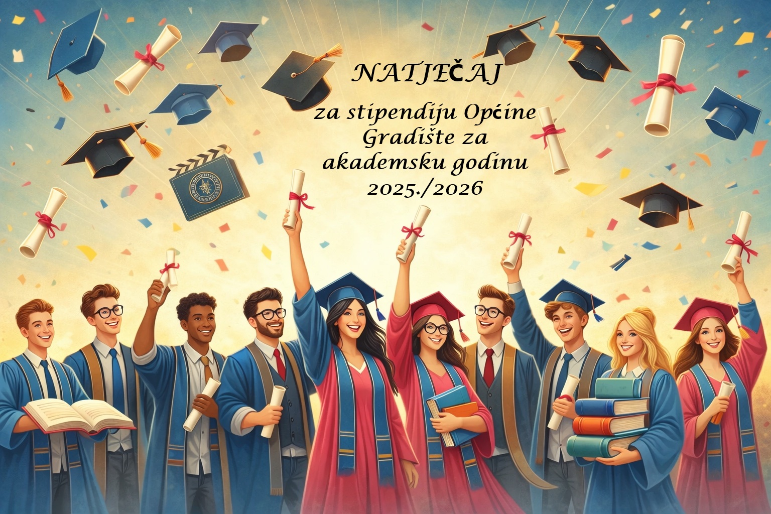 Natječaj za stipendiju općine Gradište za akademsku godinu 2025./2026.